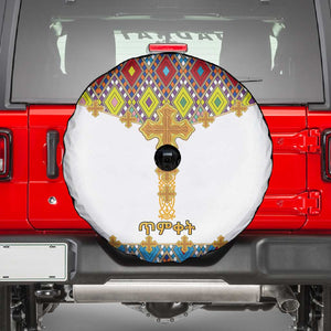 Happy Ethiopian Timkat Spare Tire Cover Cross Mix Tilet Pattern