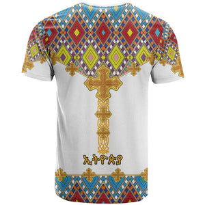 Happy Ethiopian Timkat T shirt Cross Mix Tilet Pattern