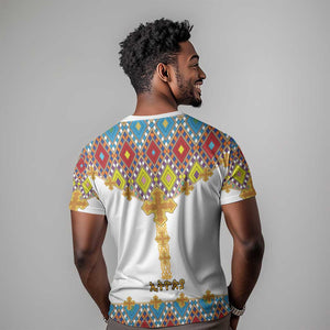 Happy Ethiopian Timkat T shirt Cross Mix Tilet Pattern