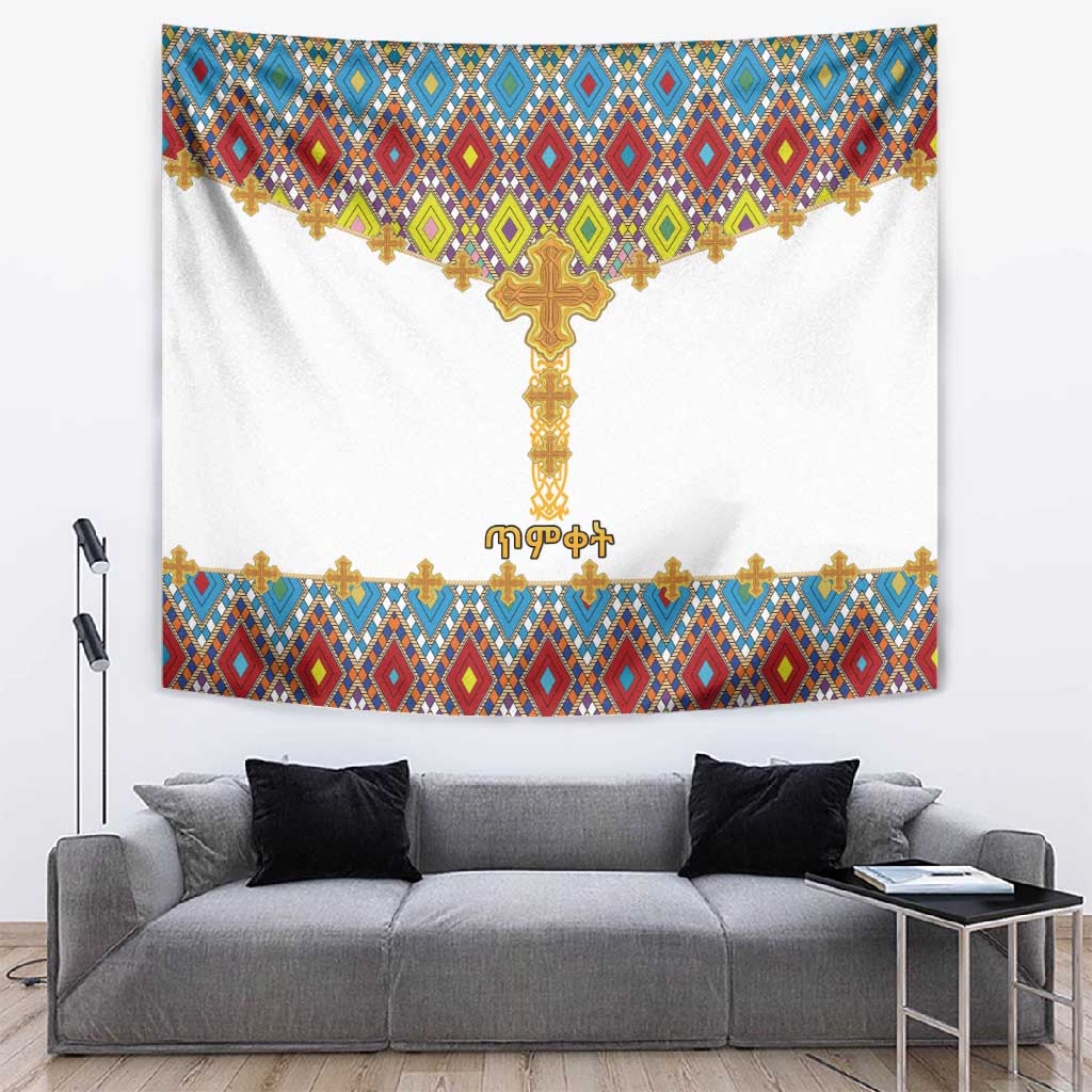 Happy Ethiopian Timkat Tapestry Cross Mix Tilet Pattern