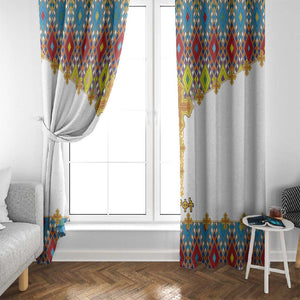 Happy Ethiopian Timkat Window Curtain Cross Mix Tilet Pattern