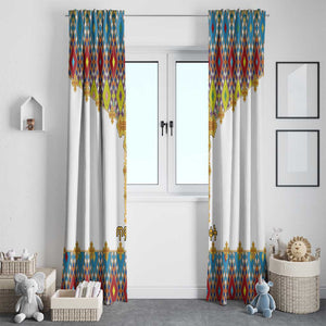 Happy Ethiopian Timkat Window Curtain Cross Mix Tilet Pattern