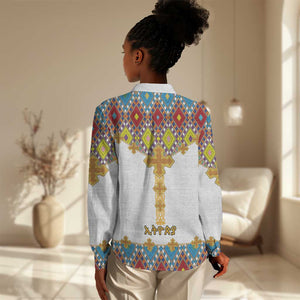 Happy Ethiopian Timkat Women Casual Shirt Cross Mix Tilet Pattern