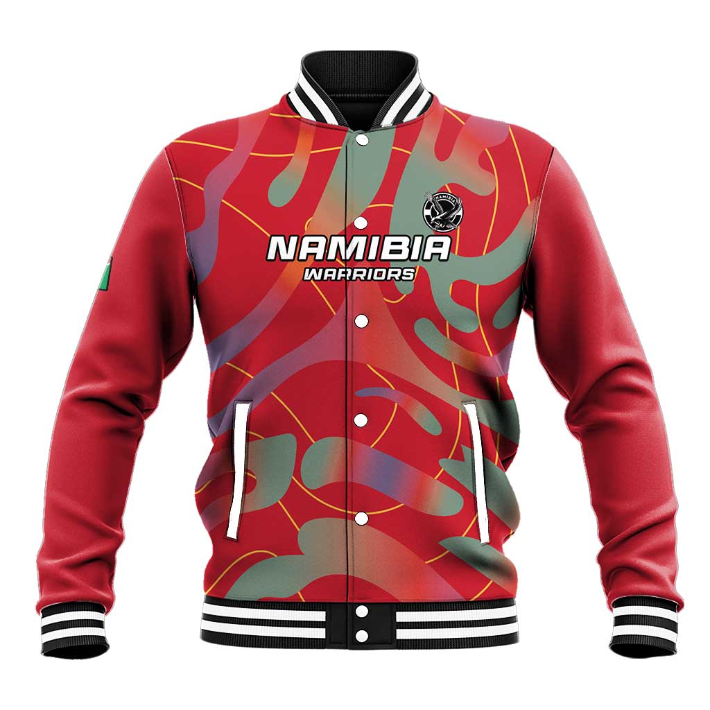 Afro Namibia Football Custom Baseball Jacket Go Namibia Warriors - Sporty Style