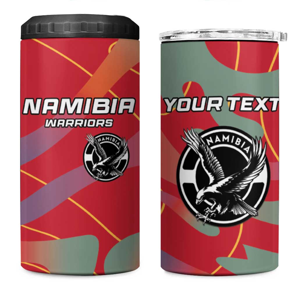 Afro Namibia Football Custom 4 in 1 Can Cooler Tumbler Go Namibia Warriors - Sporty Style