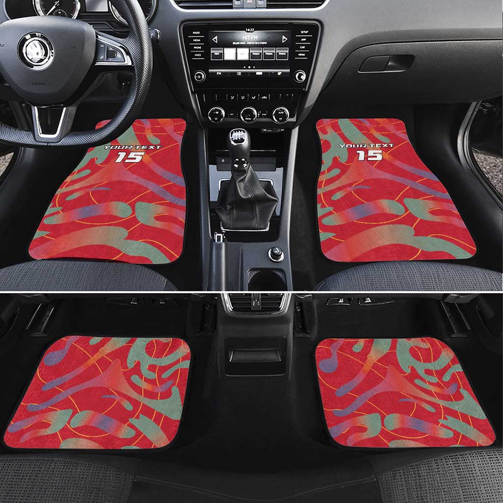 Afro Namibia Football Custom Car Mats Go Namibia Warriors - Sporty Style