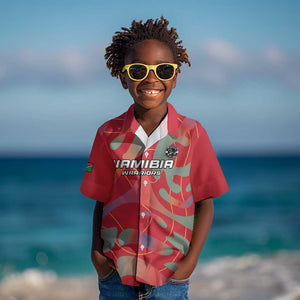 Afro Namibia Football Custom Kid Hawaiian Shirt Go Namibia Warriors - Sporty Style