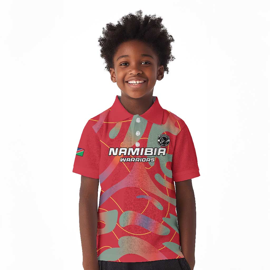 Afro Namibia Football Custom Kid Polo Shirt Go Namibia Warriors - Sporty Style