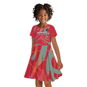 Afro Namibia Football Custom Kid Short Sleeve Dress Go Namibia Warriors - Sporty Style