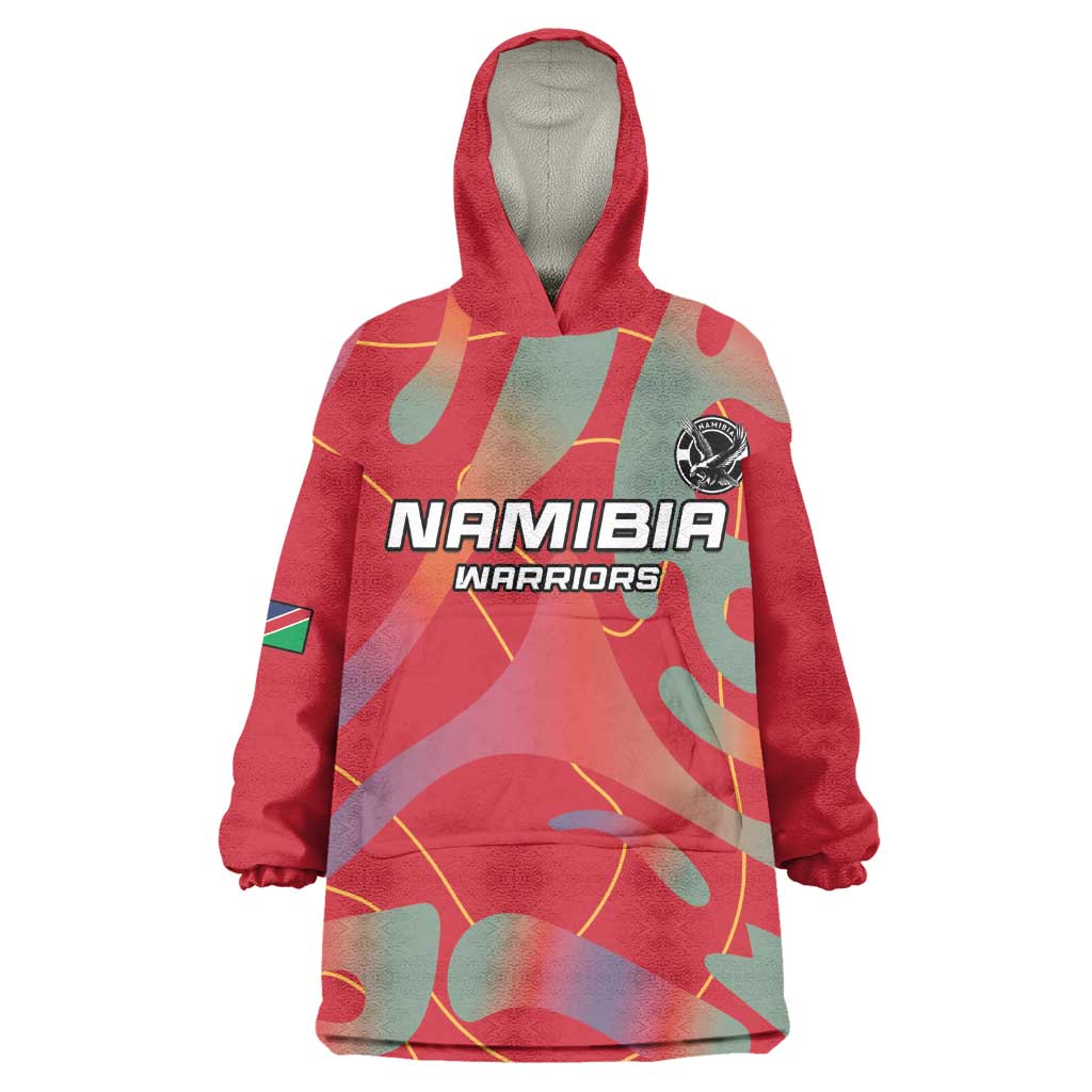 Afro Namibia Football Custom Kid Wearable Blanket Hoodie Go Namibia Warriors - Sporty Style