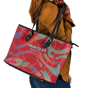 Afro Namibia Football Custom Leather Tote Bag Go Namibia Warriors - Sporty Style