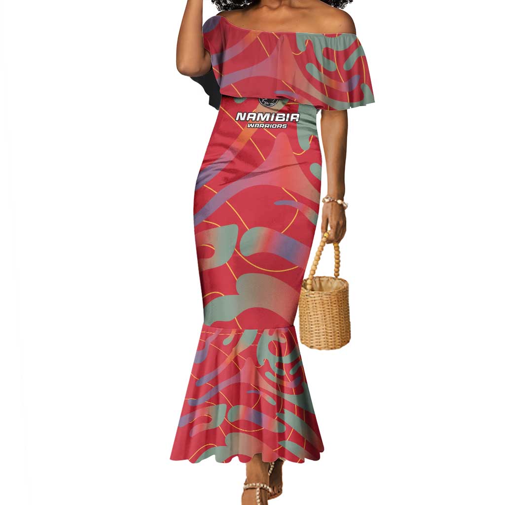 Afro Namibia Football Custom Mermaid Dress Go Namibia Warriors - Sporty Style