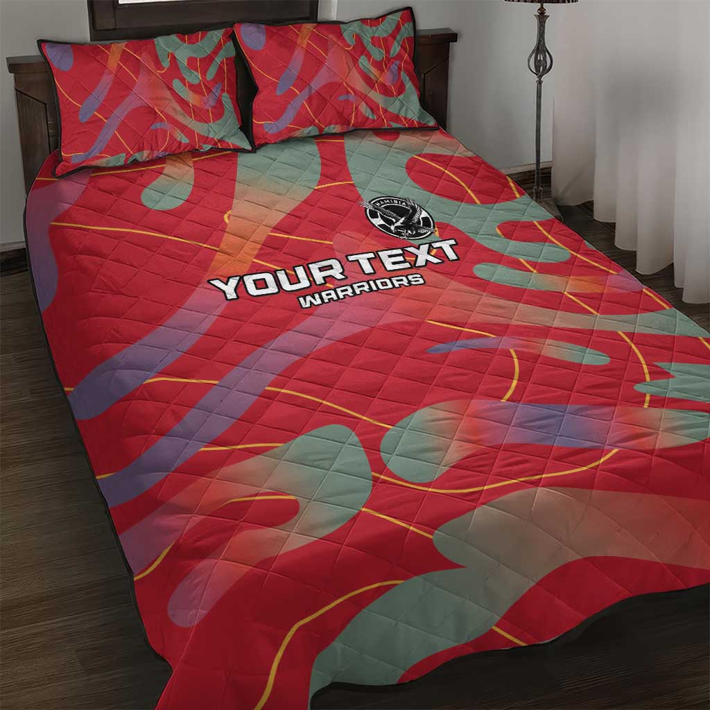 Afro Namibia Football Custom Quilt Bed Set Go Namibia Warriors - Sporty Style