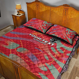 Afro Namibia Football Custom Quilt Bed Set Go Namibia Warriors - Sporty Style