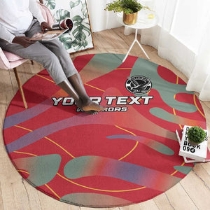 Afro Namibia Football Custom Round Carpet Go Namibia Warriors - Sporty Style