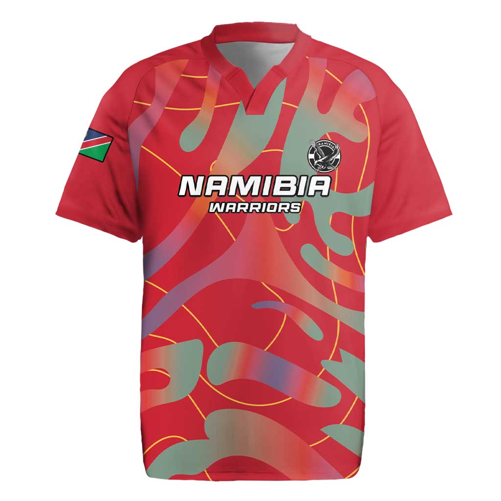 Afro Namibia Football Custom Rugby Jersey Go Namibia Warriors - Sporty Style