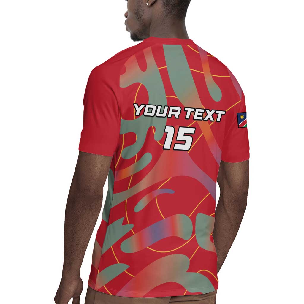 Afro Namibia Football Custom Rugby Jersey Go Namibia Warriors - Sporty Style