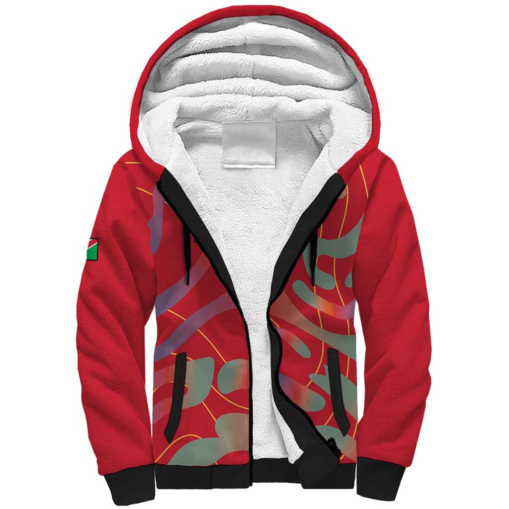 Afro Namibia Football Custom Sherpa Hoodie Go Namibia Warriors - Sporty Style