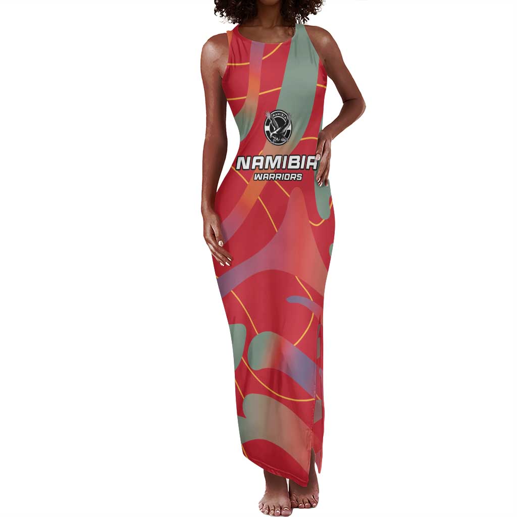 Afro Namibia Football Custom Tank Maxi Dress Go Namibia Warriors - Sporty Style