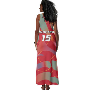 Afro Namibia Football Custom Tank Maxi Dress Go Namibia Warriors - Sporty Style