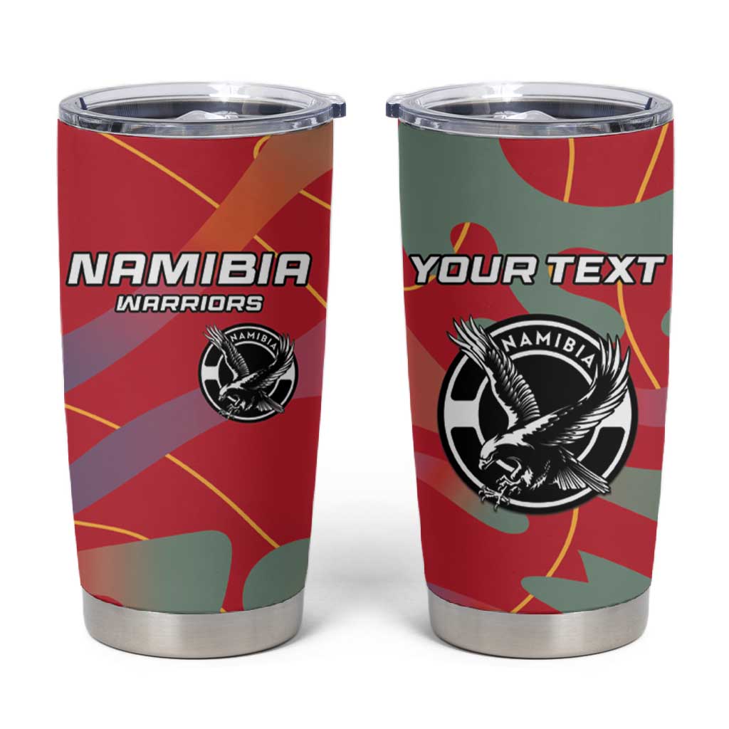 Afro Namibia Football Custom Tumbler Cup Go Namibia Warriors - Sporty Style