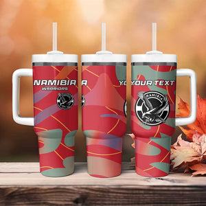 Afro Namibia Football Custom Tumbler With Handle Go Namibia Warriors - Sporty Style