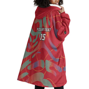 Afro Namibia Football Custom Wearable Blanket Hoodie Go Namibia Warriors - Sporty Style