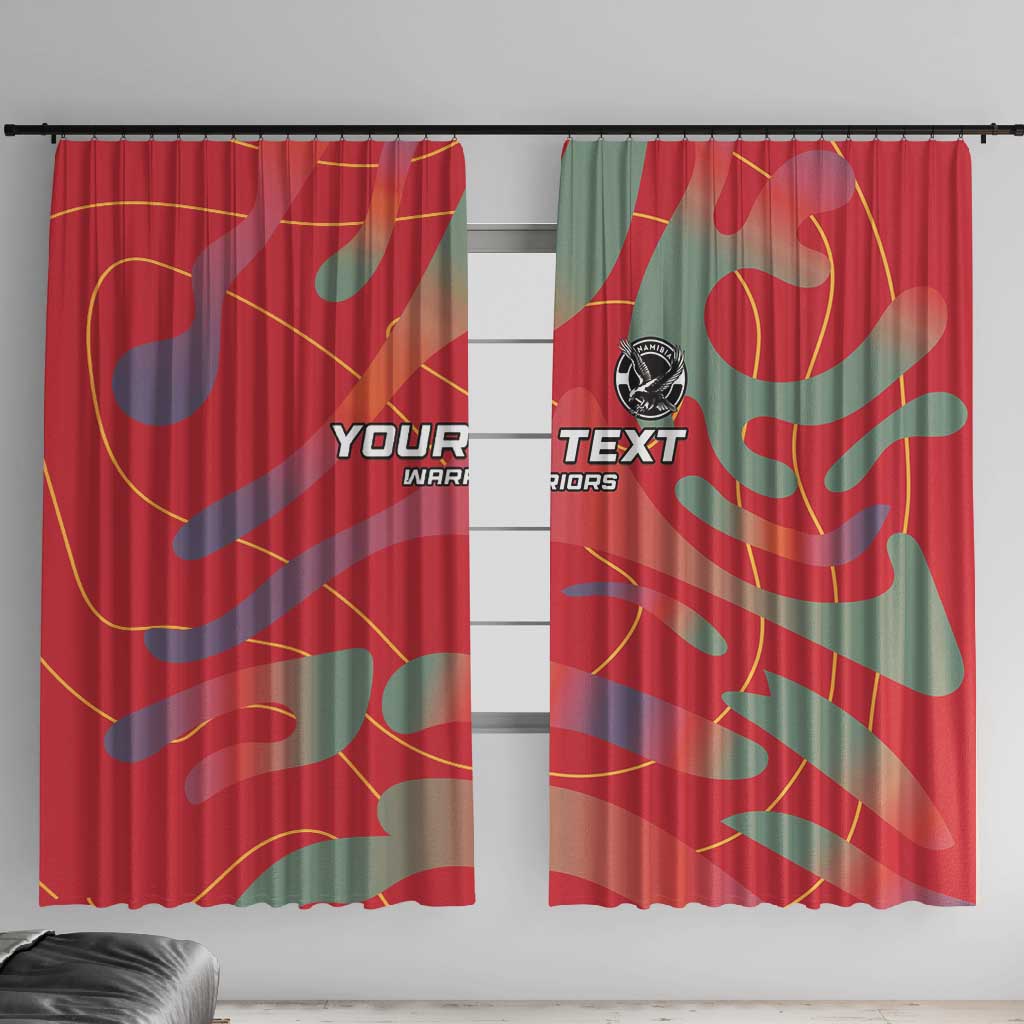 Afro Namibia Football Custom Window Curtain Go Namibia Warriors - Sporty Style