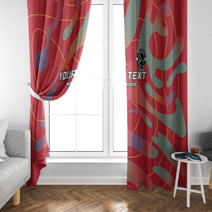 Afro Namibia Football Custom Window Curtain Go Namibia Warriors - Sporty Style