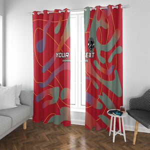 Afro Namibia Football Custom Window Curtain Go Namibia Warriors - Sporty Style