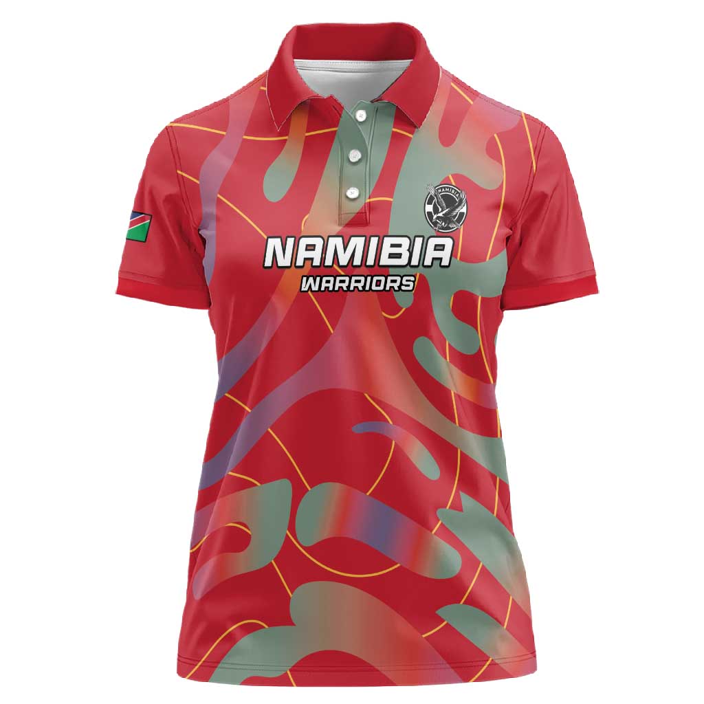 Afro Namibia Football Custom Women Polo Shirt Go Namibia Warriors - Sporty Style