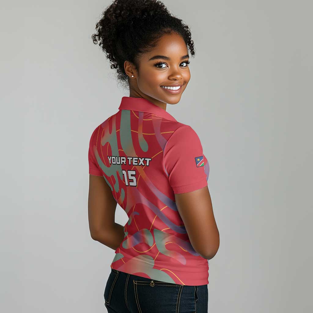 Afro Namibia Football Custom Women Polo Shirt Go Namibia Warriors - Sporty Style