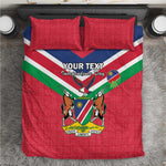 Personalised Namibia Bedding Set Coat Of Arms With Flag Map - Happy Independence Day