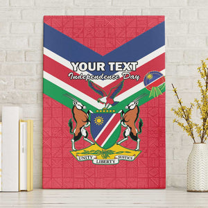 Personalised Namibia Canvas Wall Art Coat Of Arms With Flag Map - Happy Independence Day