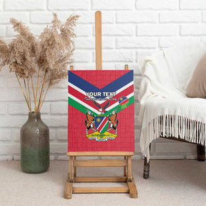 Personalised Namibia Canvas Wall Art Coat Of Arms With Flag Map - Happy Independence Day