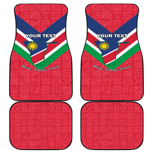 Personalised Namibia Car Mats Coat Of Arms With Flag Map - Happy Independence Day