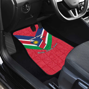 Personalised Namibia Car Mats Coat Of Arms With Flag Map - Happy Independence Day