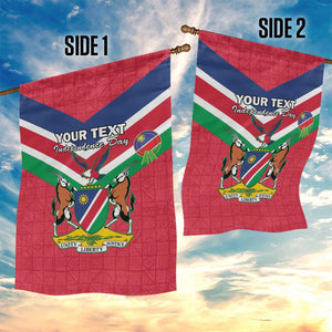 Personalised Namibia Garden Flag Coat Of Arms With Flag Map - Happy Independence Day