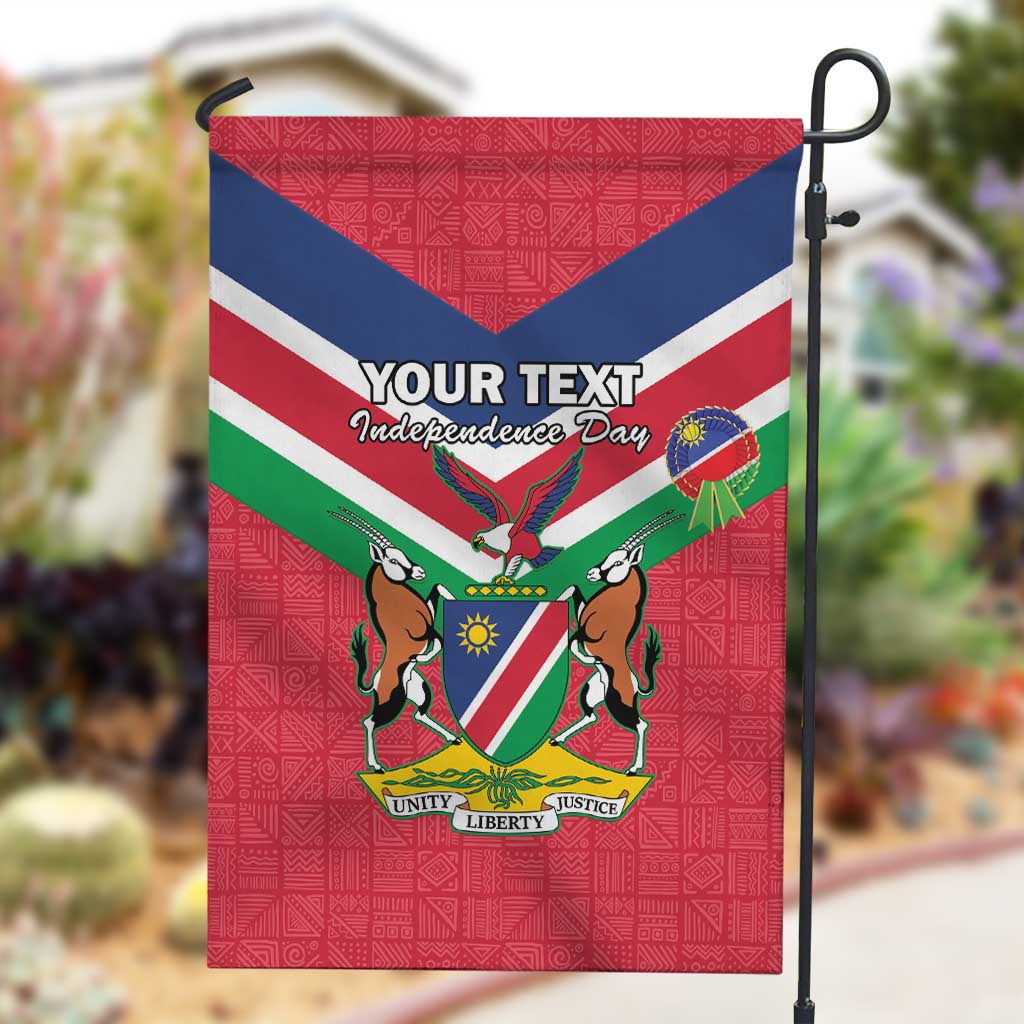 Personalised Namibia Garden Flag Coat Of Arms With Flag Map - Happy Independence Day
