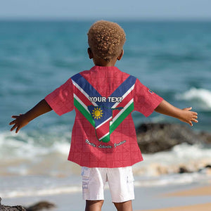 Personalised Namibia Kid Hawaiian Shirt Coat Of Arms With Flag Map - Happy Independence Day