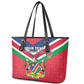 Personalised Namibia Leather Tote Bag Coat Of Arms With Flag Map - Happy Independence Day