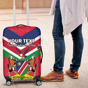 Personalised Namibia Luggage Cover Coat Of Arms With Flag Map - Happy Independence Day