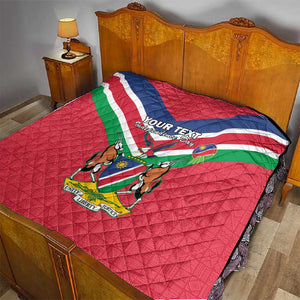 Personalised Namibia Quilt Coat Of Arms With Flag Map - Happy Independence Day