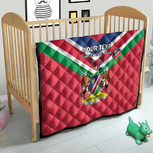 Personalised Namibia Quilt Coat Of Arms With Flag Map - Happy Independence Day