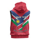 Personalised Namibia Sleeveless Zip Hoodie Coat Of Arms With Flag Map - Happy Independence Day - African Pride