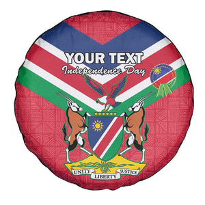 Personalised Namibia Spare Tire Cover Coat Of Arms With Flag Map - Happy Independence Day