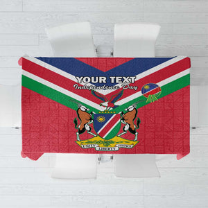 Personalised Namibia Tablecloth Coat Of Arms With Flag Map - Happy Independence Day