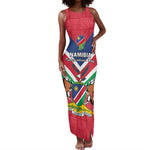 Personalised Namibia Tank Maxi Dress Coat Of Arms With Flag Map - Happy Independence Day