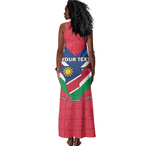 Personalised Namibia Tank Maxi Dress Coat Of Arms With Flag Map - Happy Independence Day