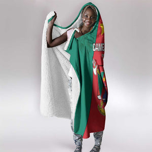 Cameroon National Day Hooded Blanket Lion Mix Coat Of Arms Style